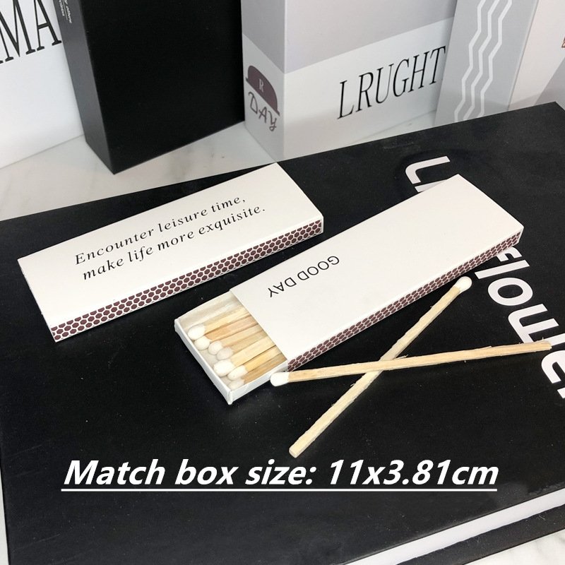 Hot sale black and white match wooden stick matches custom hotel advertising safety matchbox household matches