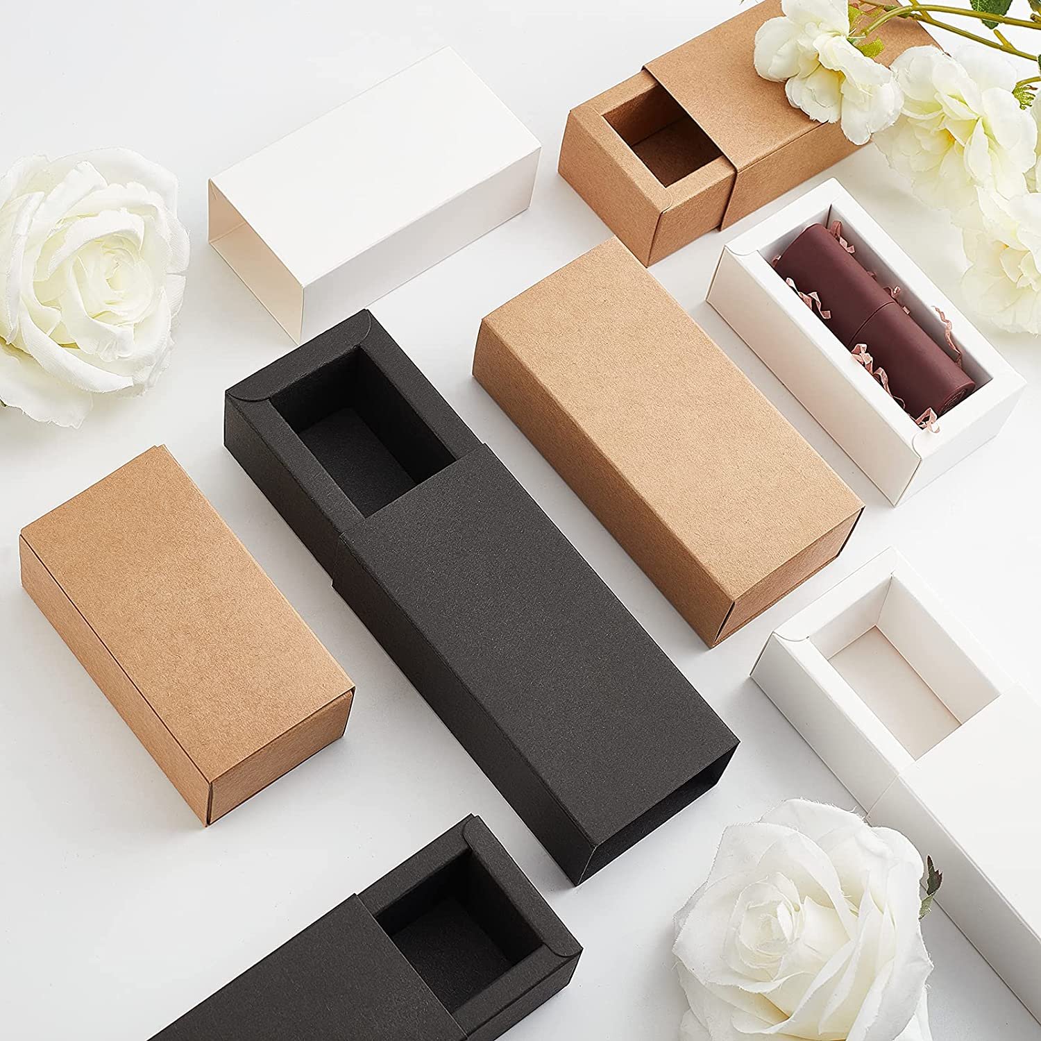 Wholesale Kraft Paper Box Gum Lipstick Recycled Hard Box Packaging Paper Gift Box Cigar With Digital Printing Logo