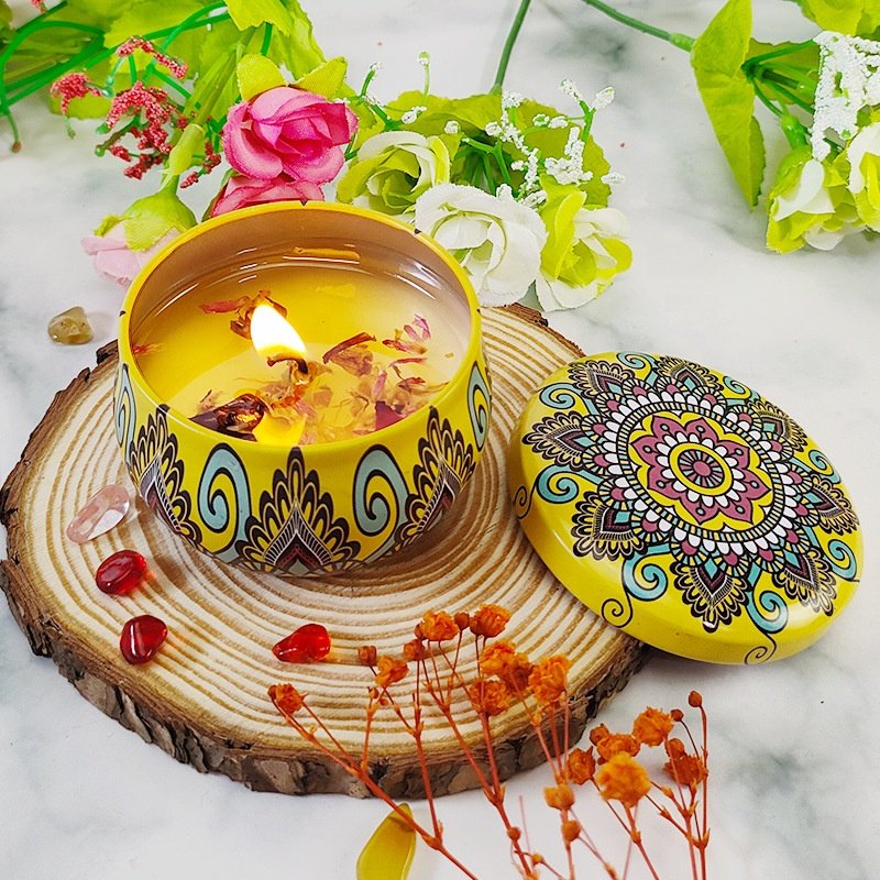 Hot Sales Wholesale Luxury Gift Set Metal Aroma Tins Jar Candle Natural Soy Wax Scented Candles