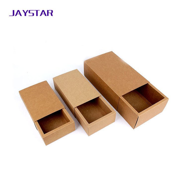 Kraft Paper Gift Box Custom Printed Drawer Slide Style Kraft Tea Bags Paper Packaging Box