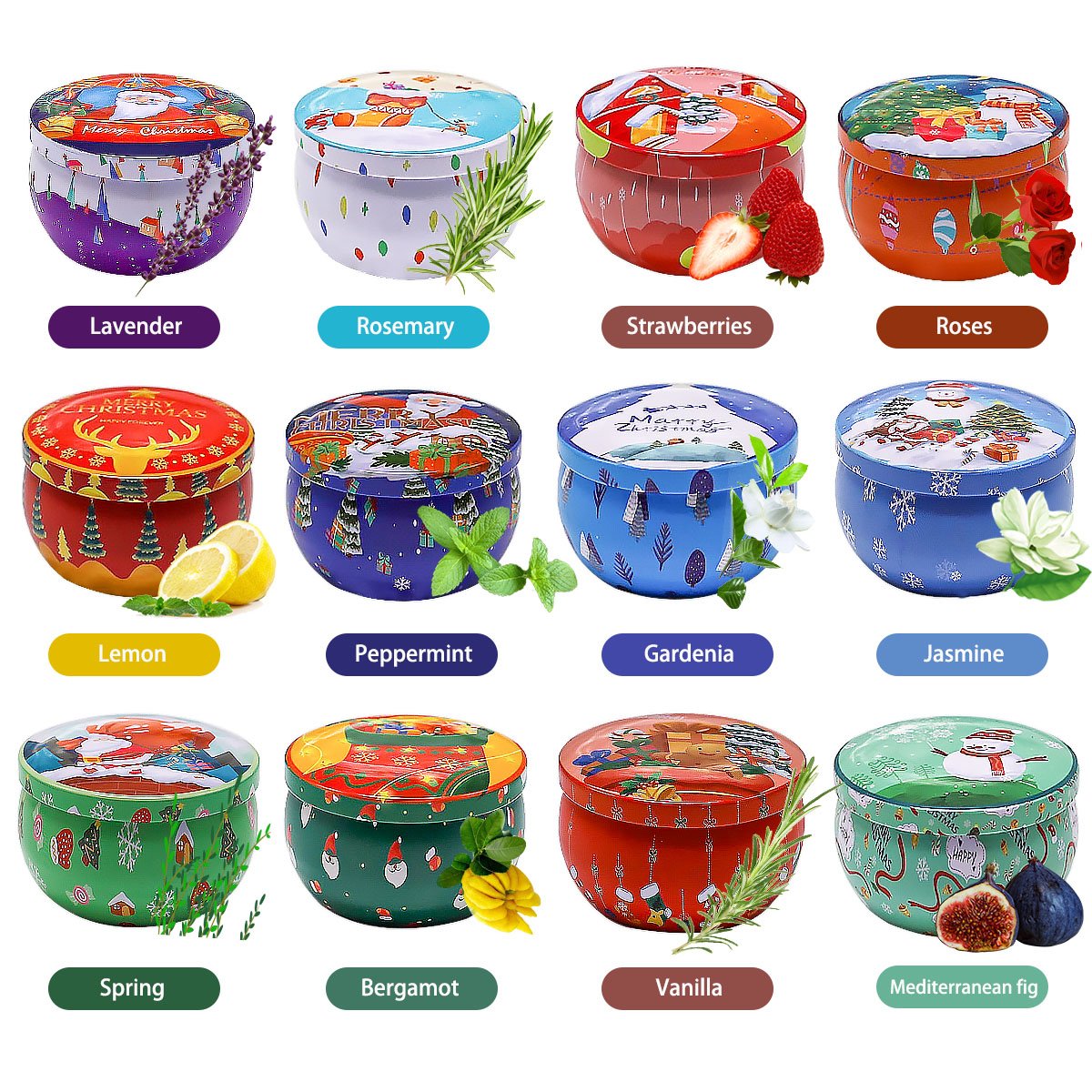 Premium Quality Custom Private Label Personalised Home Decoration Gift Natural Soy Wax Smokeless Scented Candle Set