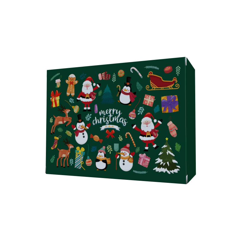 Custom colorful paper gift box high-grade christmas shipping mailer box matching paper bag