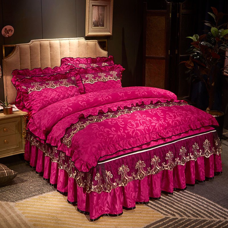 hot sale 24 pieces bedspread set king size bed cover with curtains and matching bathroom sets 24 pcs bedding set
