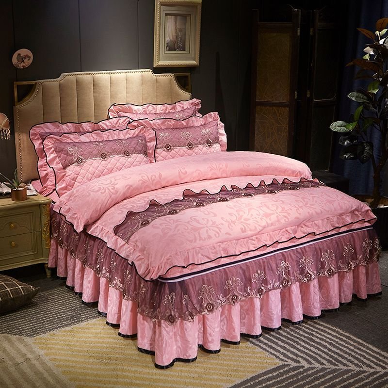 hot sale 24 pieces bedspread set king size bed cover with curtains and matching bathroom sets 24 pcs bedding set