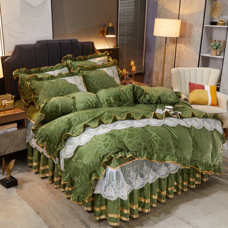 hot sale 24 pieces bedspread set king size bed cover with curtains and matching bathroom sets 24 pcs bedding set