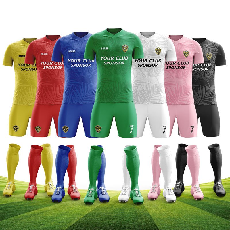Football team club sublimation full body customized quick drying football suit set football jersey wholesale match suit