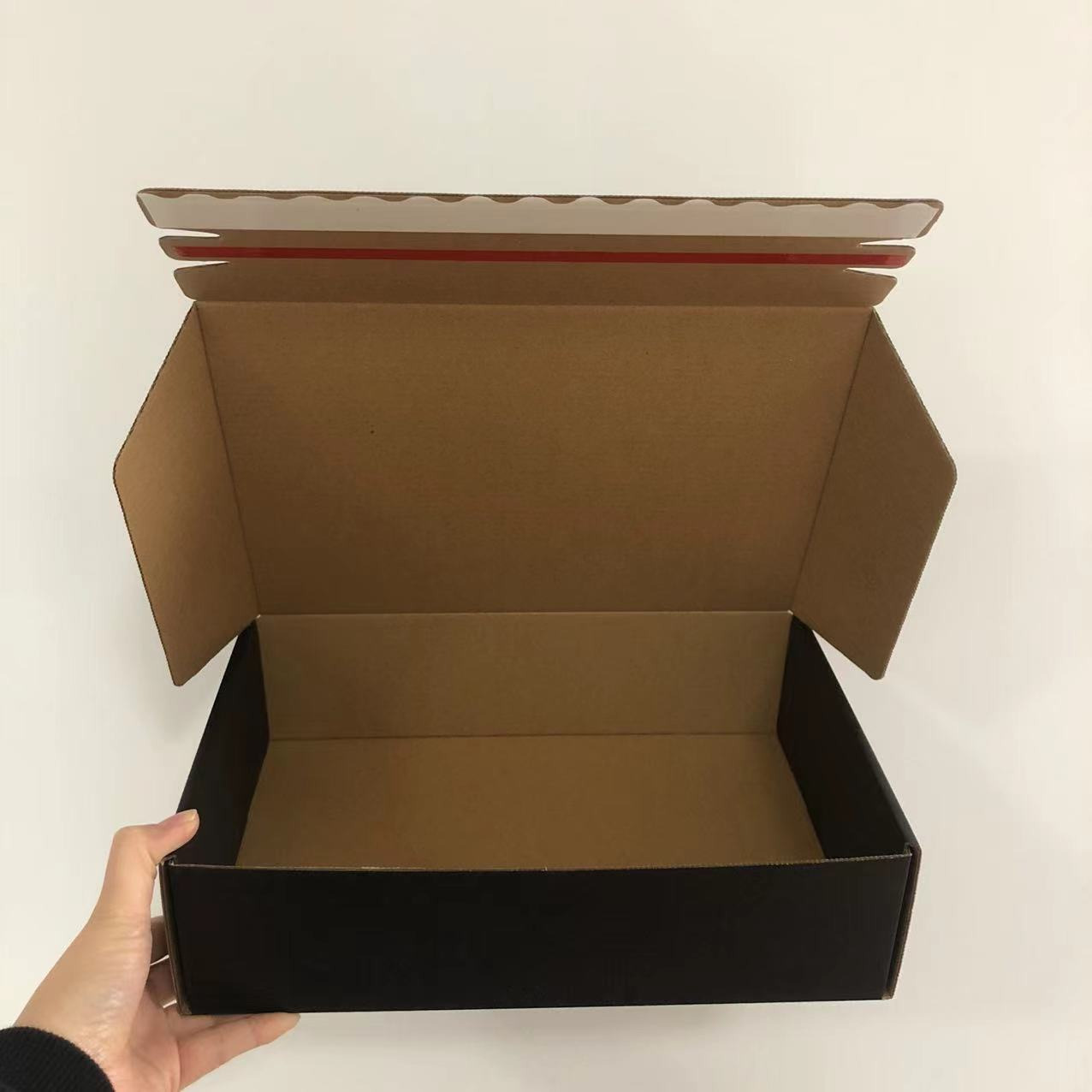 wholesale self sealing easy tearing zippers cardboard boxes clothing packaging boxes logistics corrugated shipping boxes