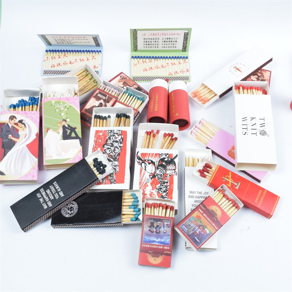 Good quality match box custom logo art paper matchbox with wooden safety matches box