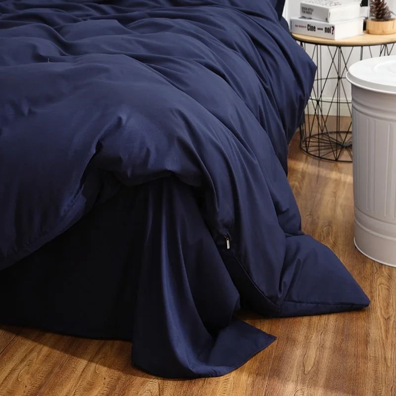 Cotton Warm Microfiber Polyester 7 Pcs Bed Skirt Sheet Set Bedding Set With Match Curtains