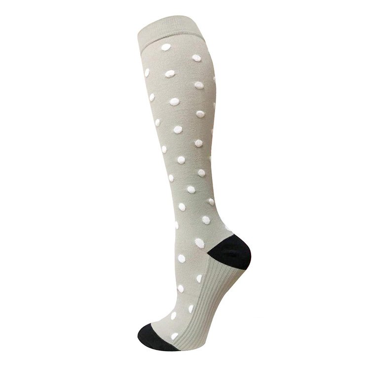 Factory Custom Polka Dot Color Matching Stripes Colorful Cotton Breathable Sports Compression Sports Stretch Socks