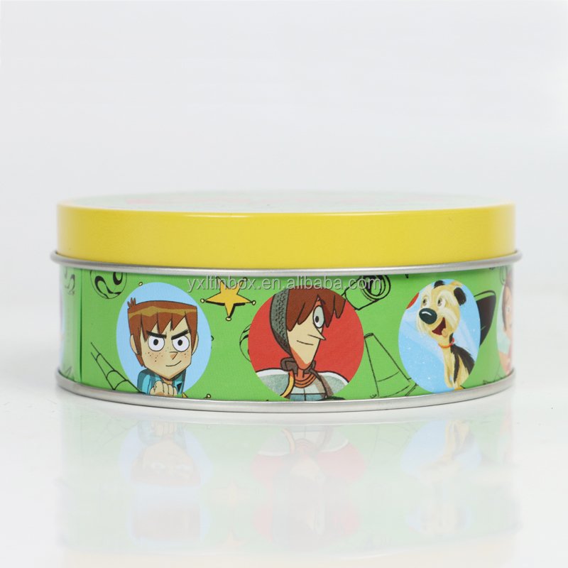 Recyclable Wholesale custom Design Family Children Round tin cans for Matching Memory Card Game Maker packaging