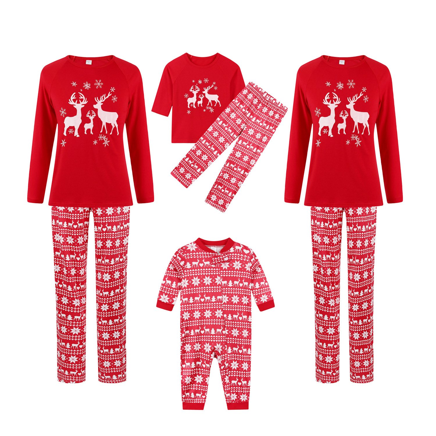 Wholesale 2 Piece Xmas Pjs Red Christmas Open Chest Lapel Plaid Pajamas Matching Family Christmas Pajamas Sets