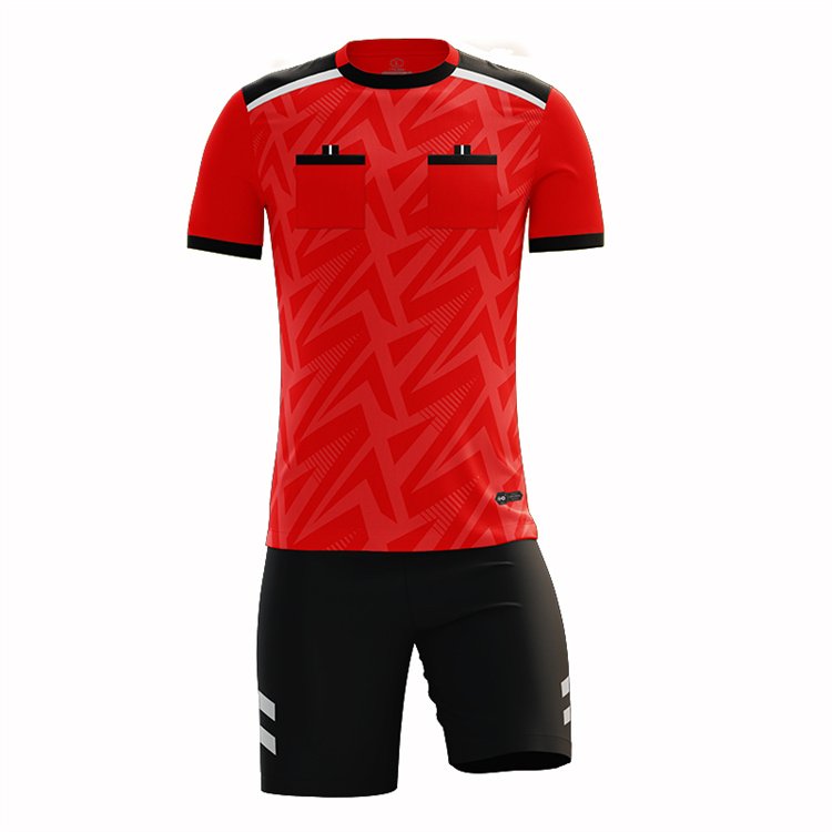 2024 Customize Adult Kids Football Referee Uniform wholesale Men Training Set Match Judge Football Team Shirt Soccer Jersey Set