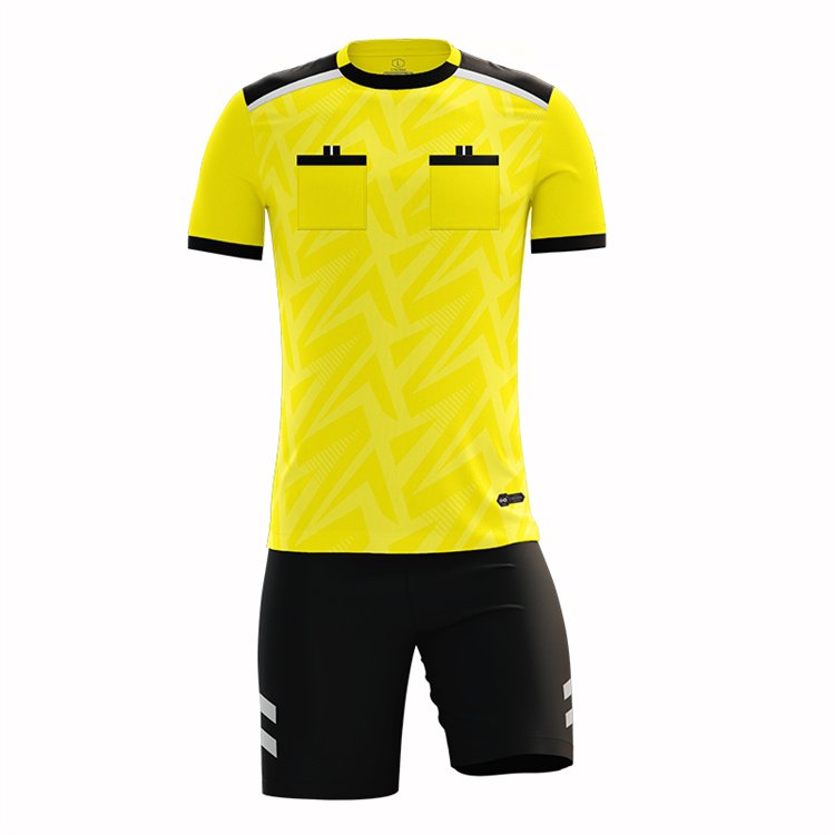 2024 Customize Adult Kids Football Referee Uniform wholesale Men Training Set Match Judge Football Team Shirt Soccer Jersey Set