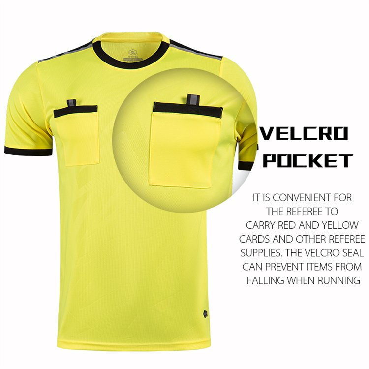 2024 Customize Adult Kids Football Referee Uniform wholesale Men Training Set Match Judge Football Team Shirt Soccer Jersey Set