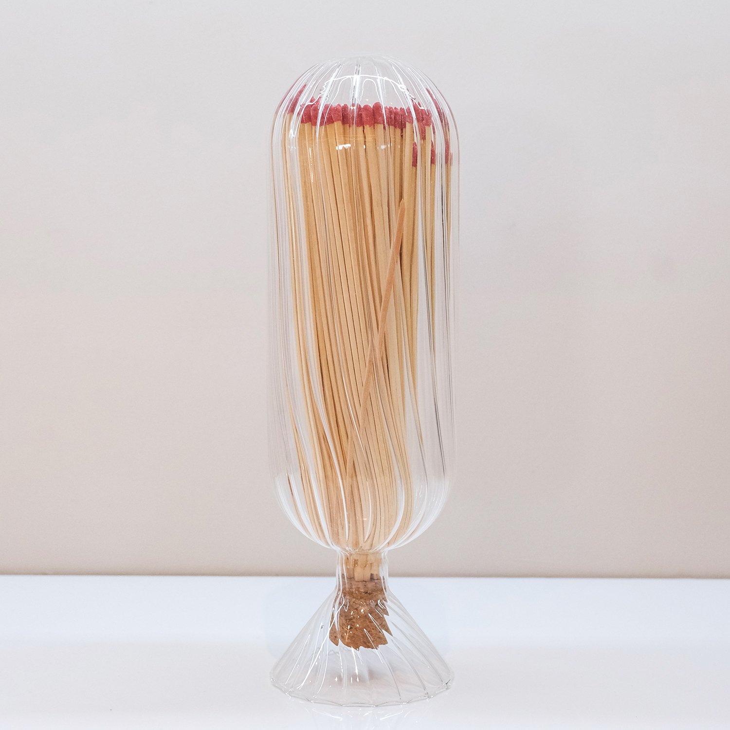 Wholesale Customized Match Decorative Custom Logo Long Wooden Stick Glass Bottle Of matches with logo