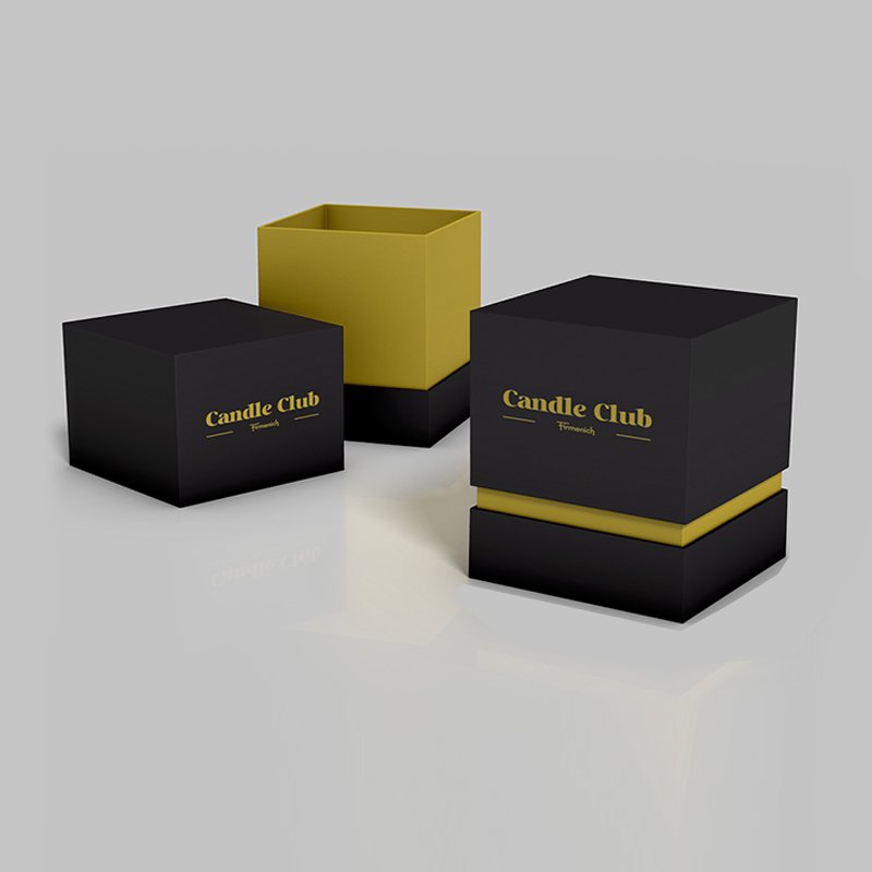 eco friendly kraft linen tealight white candle luxury packaging set gift boxes luxury