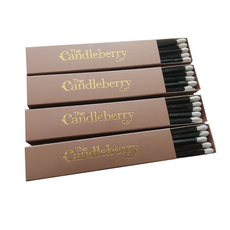 Custom high quality cigar matches wholesale black luxury matchboxes for matchsticks