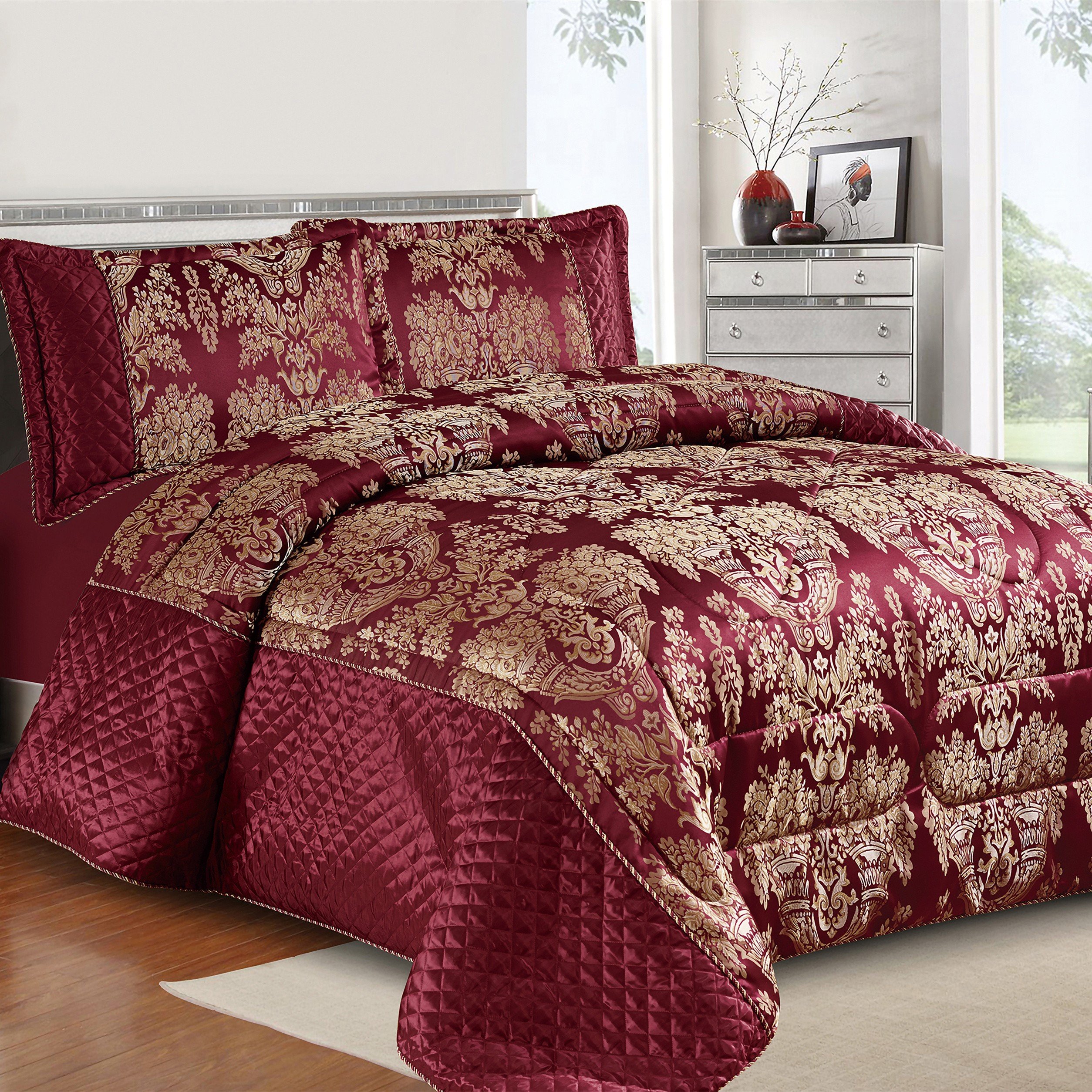 Customized Polyester Comforter Set Beds Bedding Set Bedsheets Sets With Matching Curtains