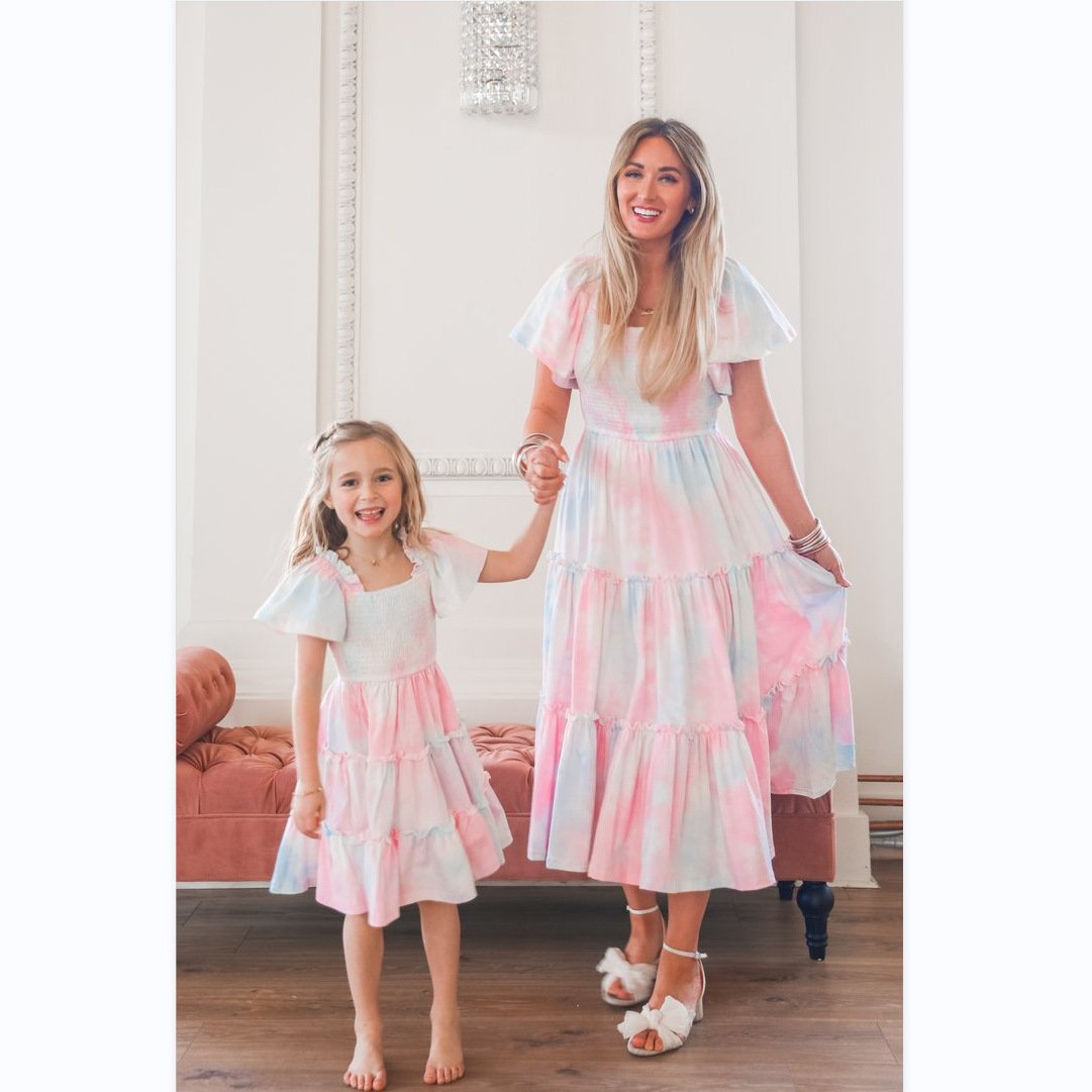 Manufacturer Mommy And Me Matching Dress Latest Fashion Collection Dress Family Matching Clothes Soft Fabric Private Design