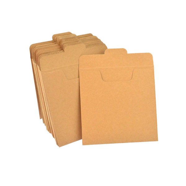 13*13cm Kraft Paper DVD Sleeve CD Packaging Box Cases CD DVD Packing Cover Holder Boxes Envelopes