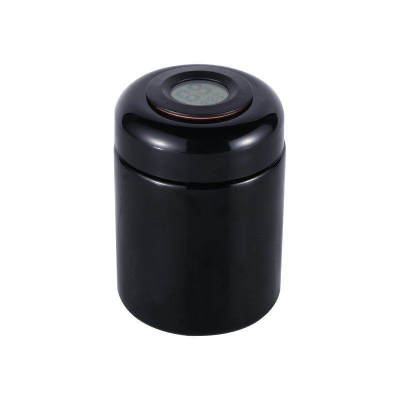 Premium UV herb glass stash jar violet airtight tobacco storage container with hygrometer thermometer lid 200ML 250ML 500 ML