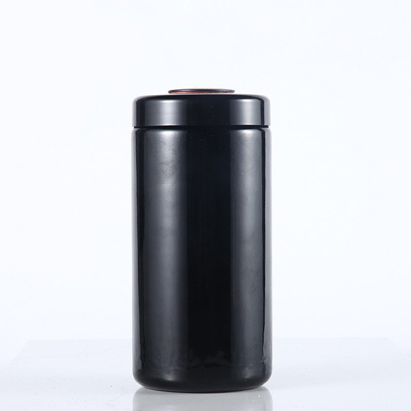 Premium UV herb glass stash jar violet airtight tobacco storage container with hygrometer thermometer lid 200ML 250ML 500 ML