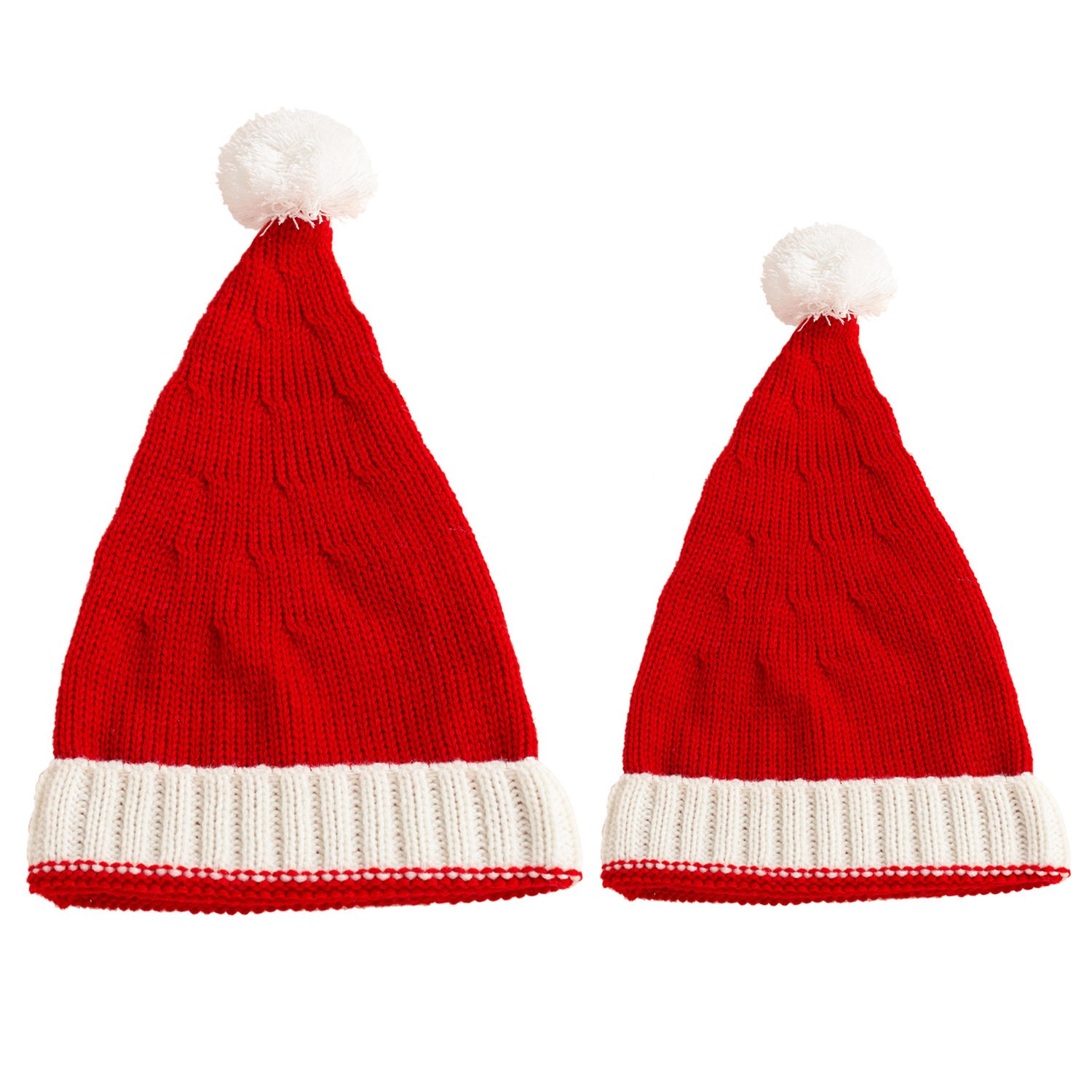 Family Matching Christmas Hat Winter Warmer Mother & Baby Knit Cap Xmas Parent-Child Pom Beanie Hat Santaa Crochet Hats