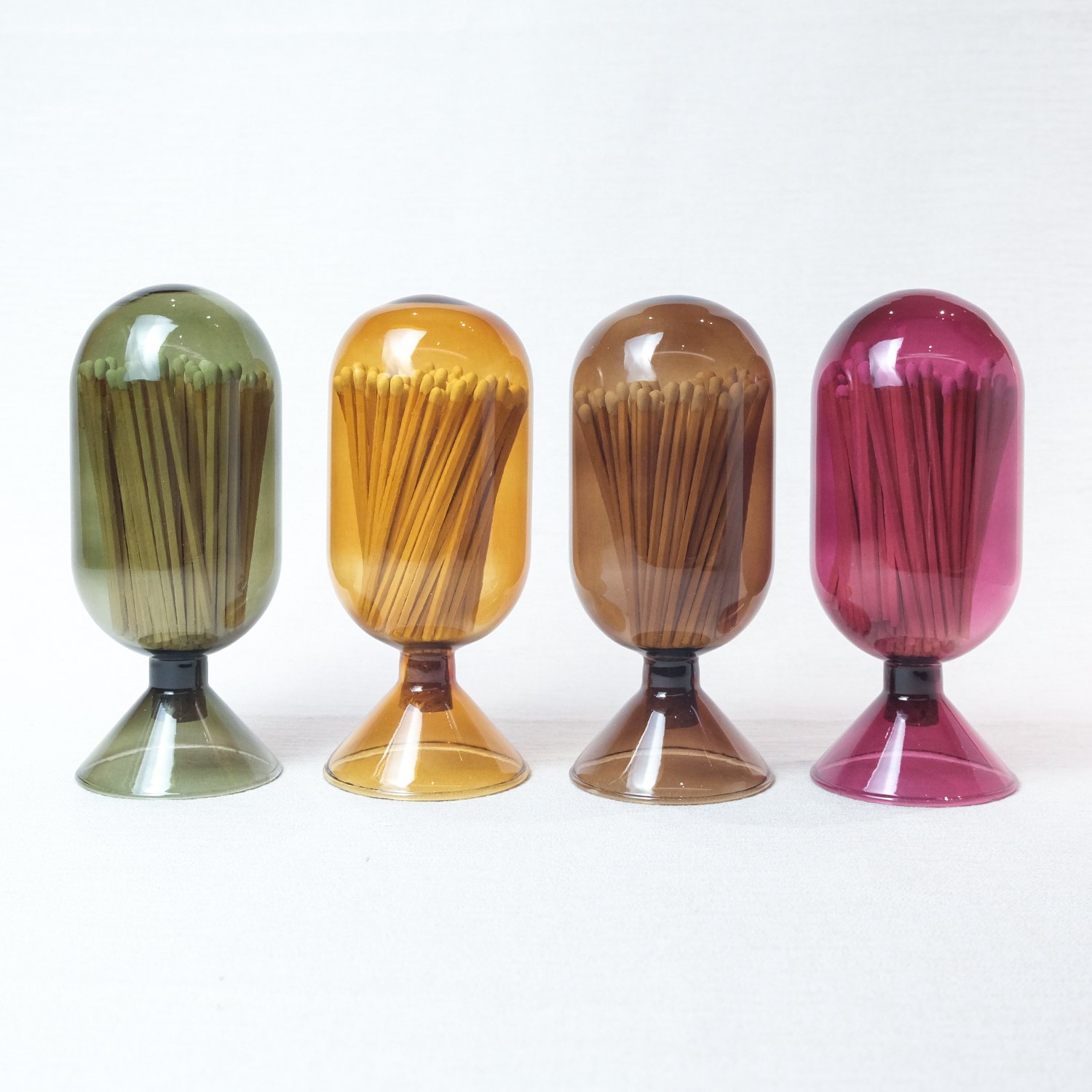 Wholesale Customized Match Decorative Custom Logo Long Wooden Stick Glass Bottle Of matches with logo