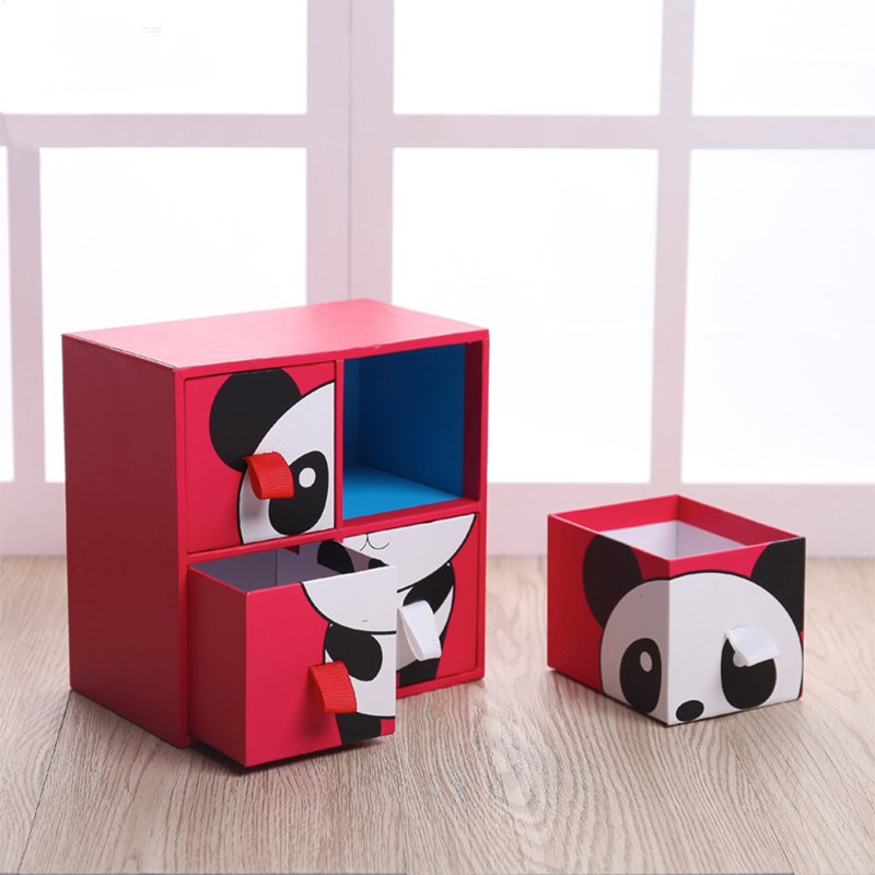 Factory custom panda logo printing packaging gift paper boxes