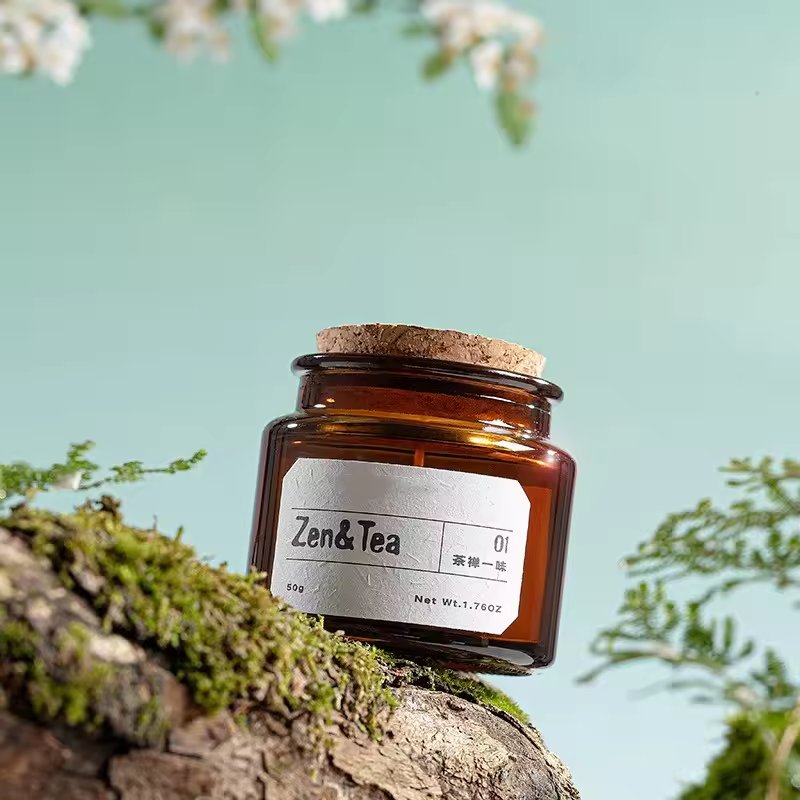 SINGHUA Luxury Aroma Scented Candles Gift Set Custom Label Glass Jar with Beeswax Pillar Shape Matching Gift Bag