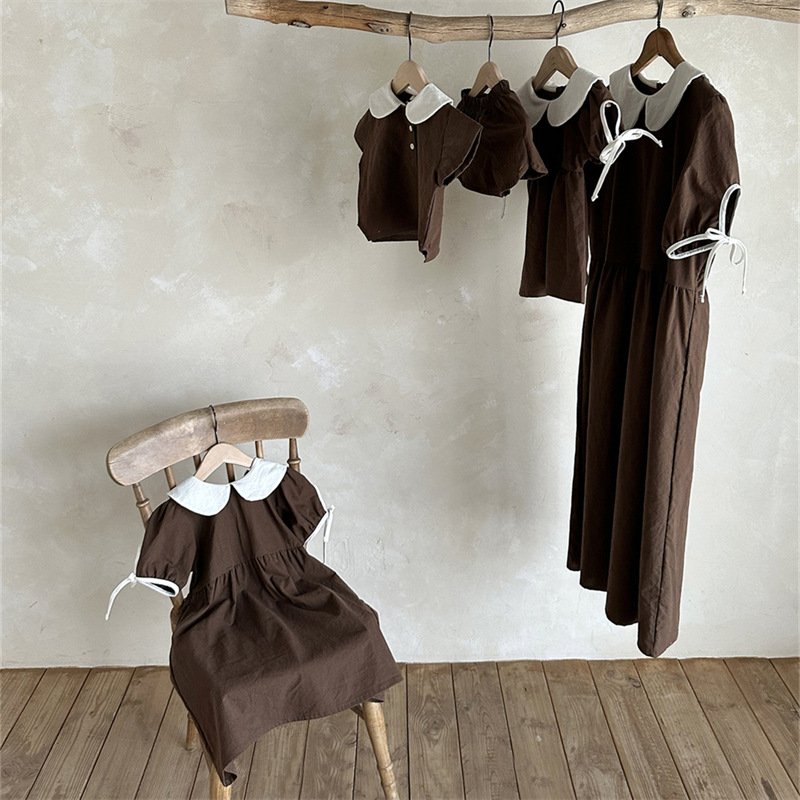 Children's clothing family outfit romper parent dress mother daughter dresses family matching outfits