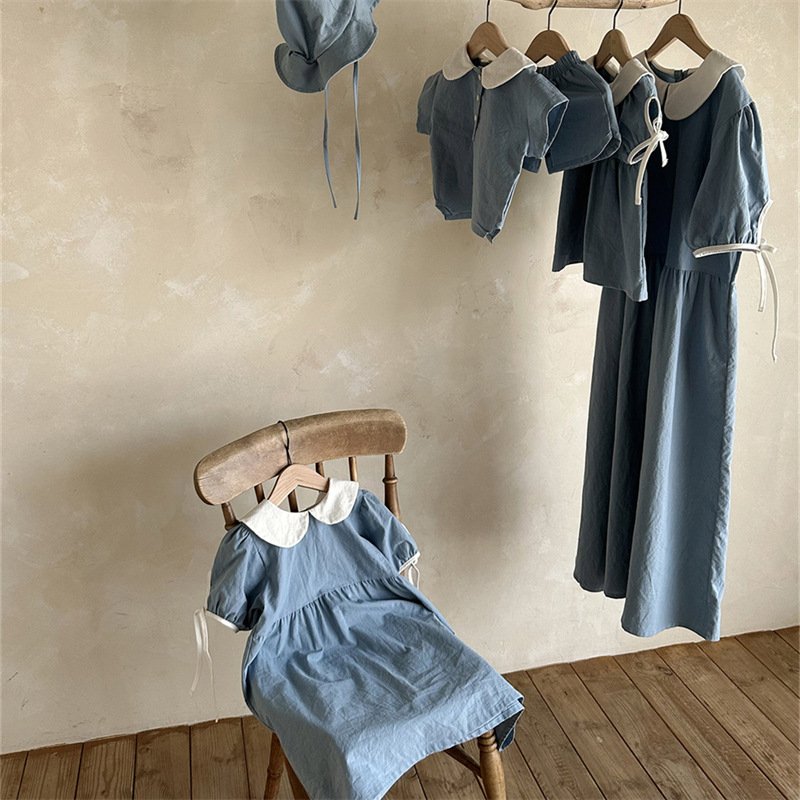 Children's clothing family outfit romper parent dress mother daughter dresses family matching outfits