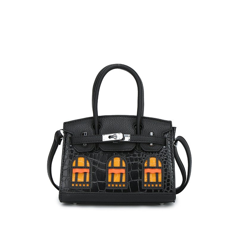 Women's High-End Luxury All-Match Handbag PU Crossbody Shoulder Bag with Zip Closure Large Capacity for Foreign Trade