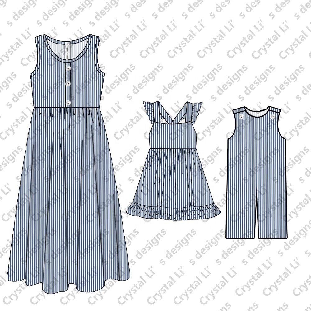 Wholesale women girls baby dresses matching sister dresses mommy and me mother daughter and son outfits family matching clothes
