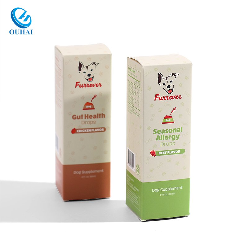Custom 175g One-Side Coated Paper Straight Tuck End Box Pet Nutritious Supplementary Packaging Paper Box for Dog or Cat