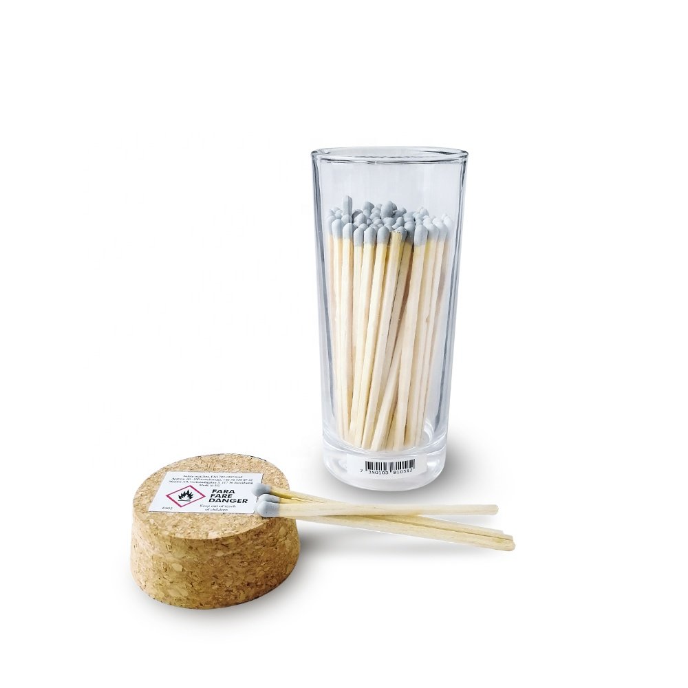 hot selling long kitchen wooden personalized bulk tall safety matches with jar