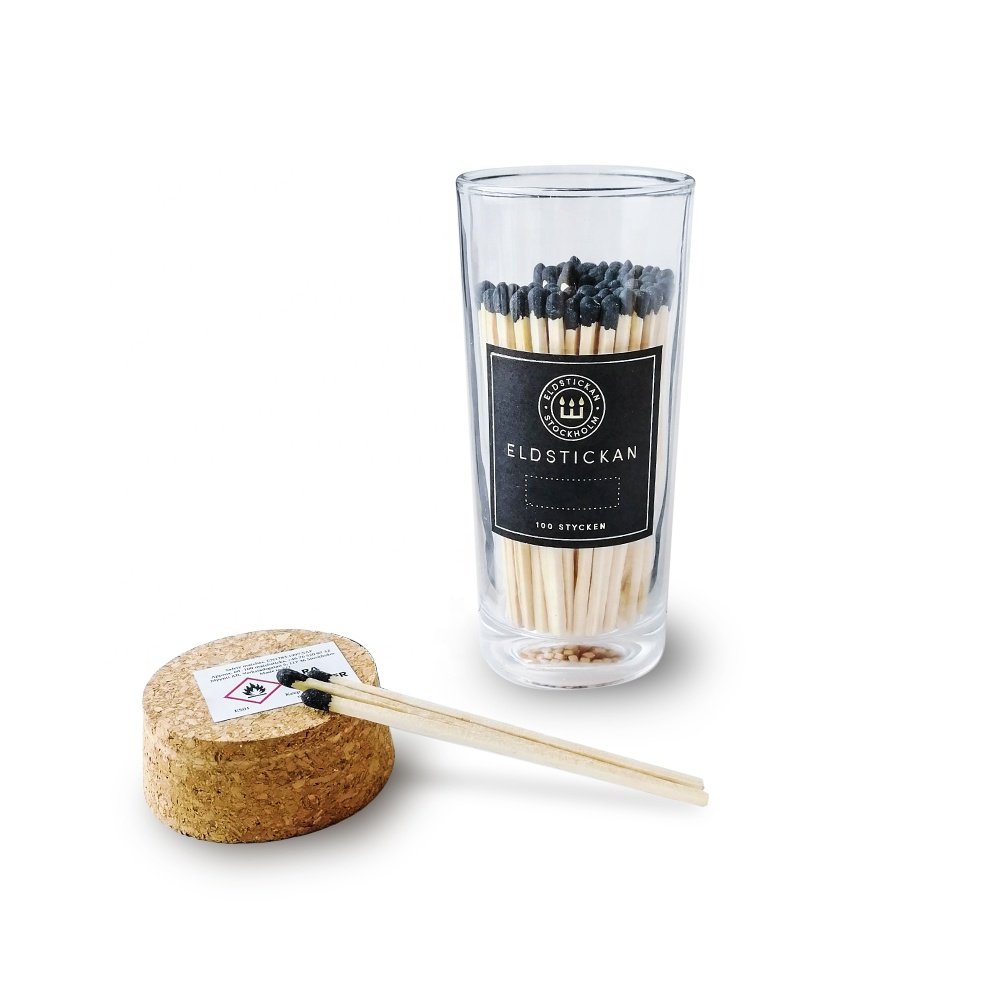 hot selling long kitchen wooden personalized bulk tall safety matches with jar