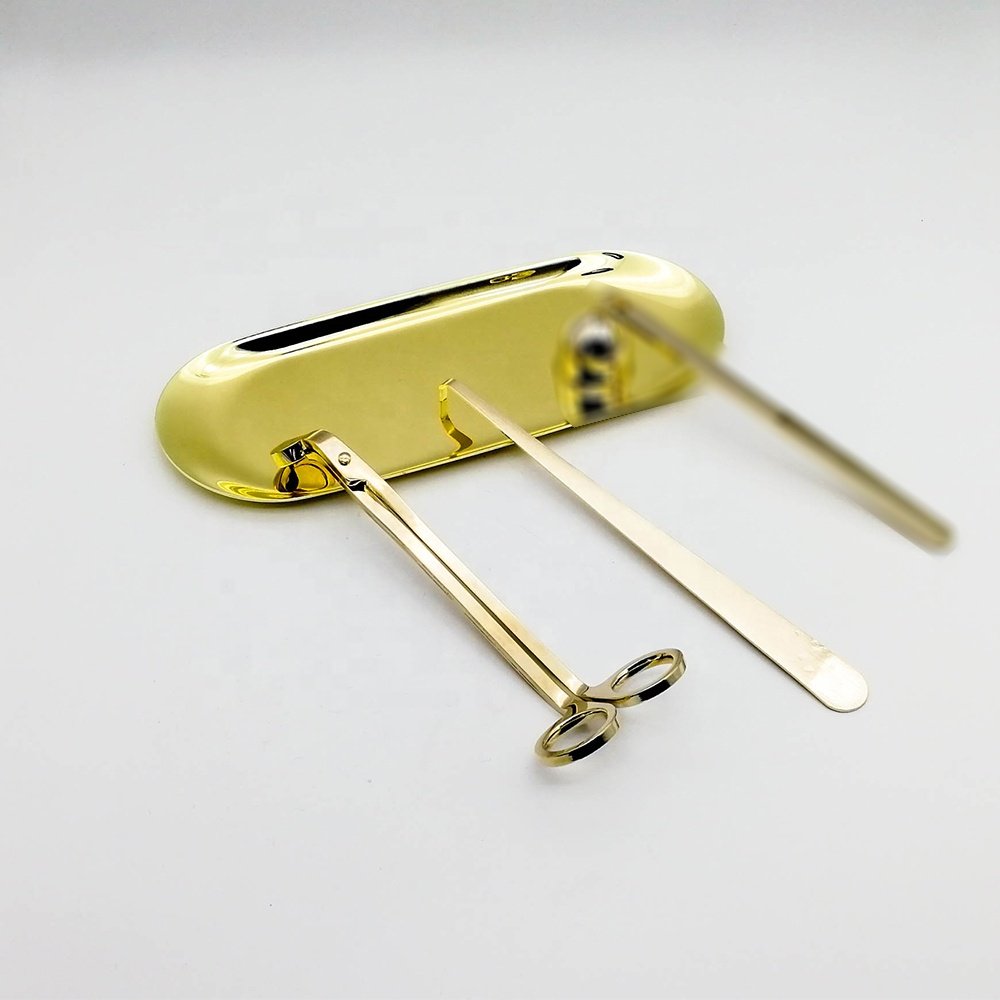 Wholesale 3PCS Stainless Steel Candle Wick Trimmer Snuffer Candle Wick Hook Tool Set With Candle Plates Holders Tools