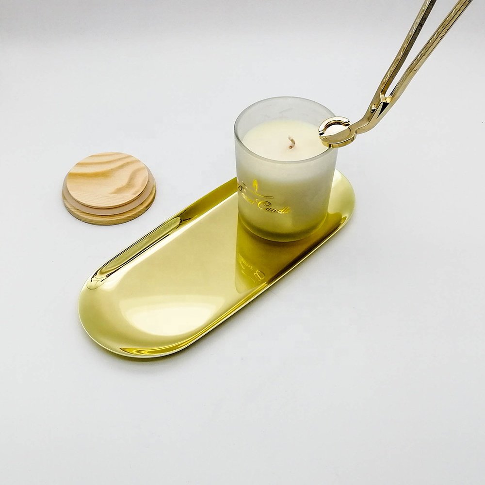 Wholesale 3PCS Stainless Steel Candle Wick Trimmer Snuffer Candle Wick Hook Tool Set With Candle Plates Holders Tools