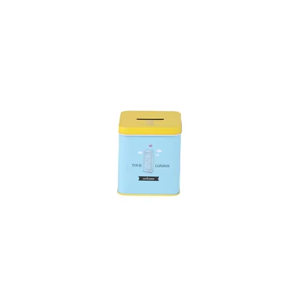 hot selling ring lid and label sanimal metal saving containers match boxes matches compact customizable tin box Coin money can