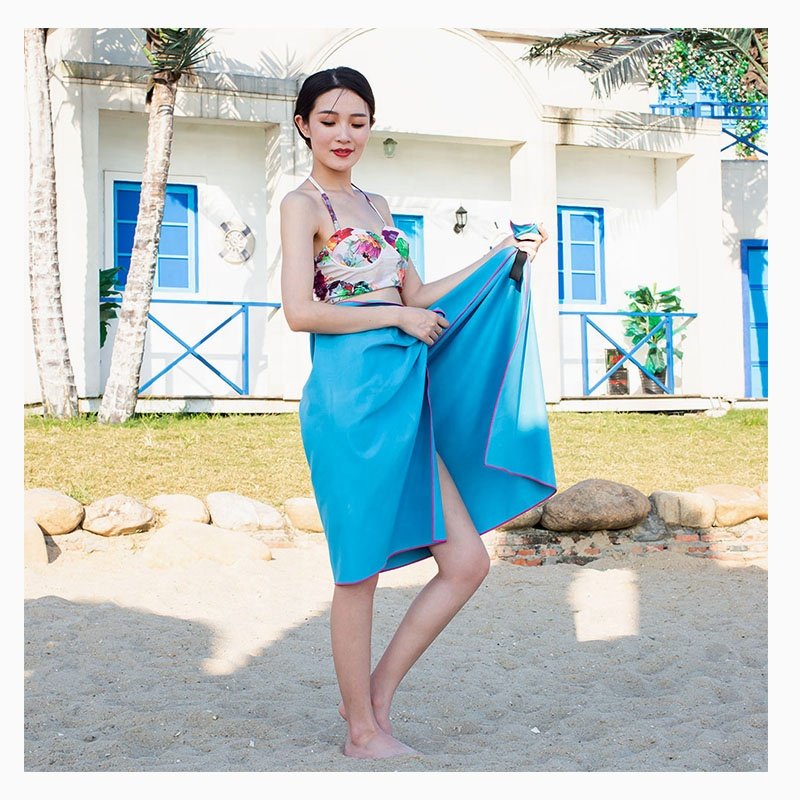Low Price Women Super Dry Waterproof Lightweight Quick Drying Microfiber Beach Towel With Matching Bag