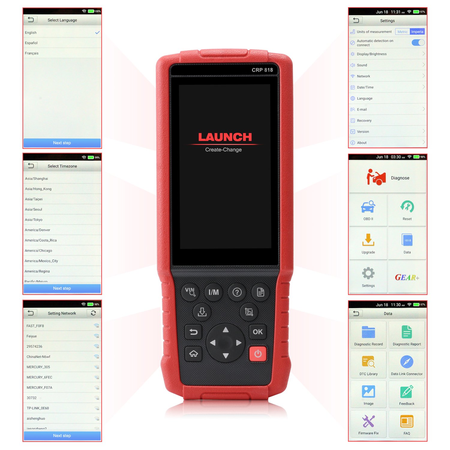 2023 Newest Launch CRP818 Full-System OBD2 Diagnostic ToolWith Service Functions
