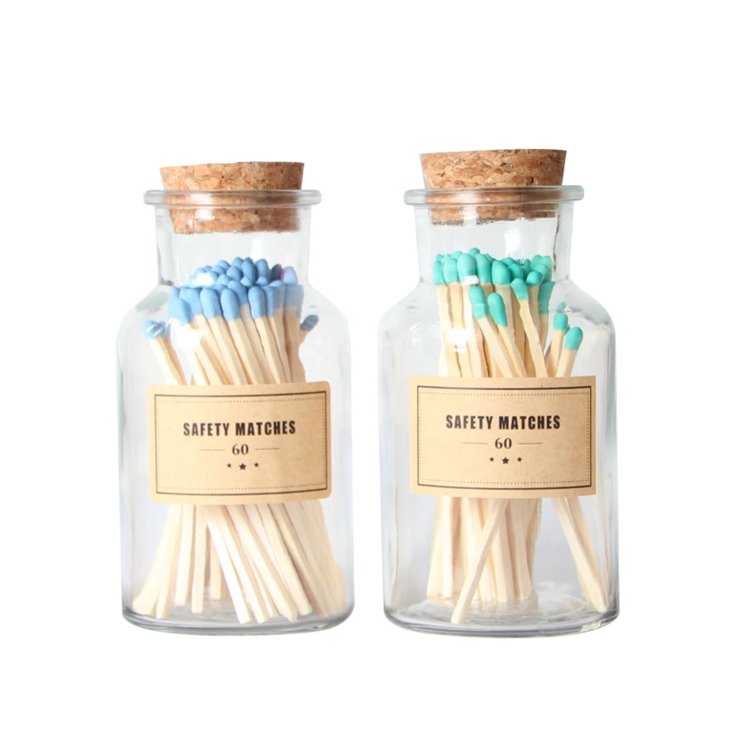 New Custom Colorful 40 ml Match Sticks In Glass Jar Bottle Matches In Matches
