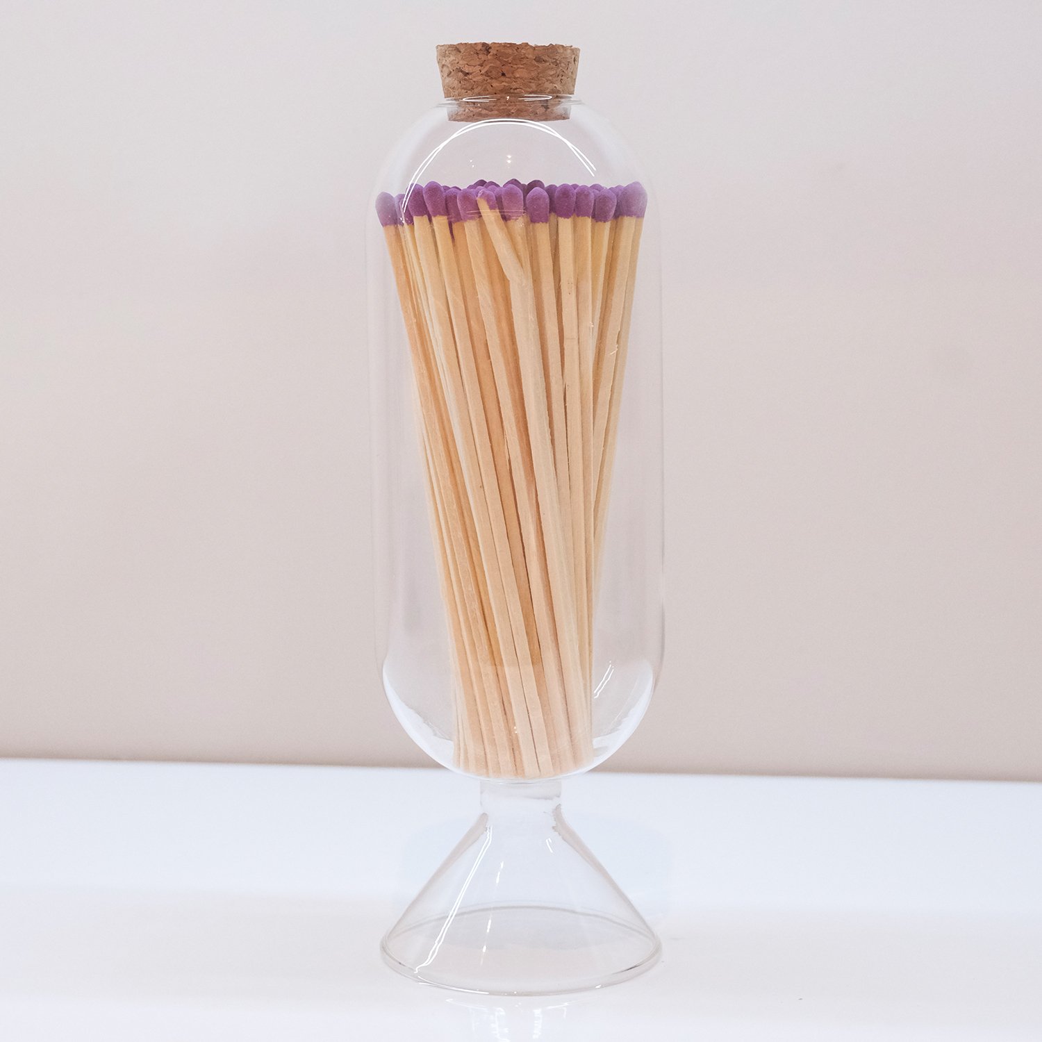 Wholesale Customized Match Decorative Custom Logo Long Wooden Stick Glass Bottle Of matches with logo