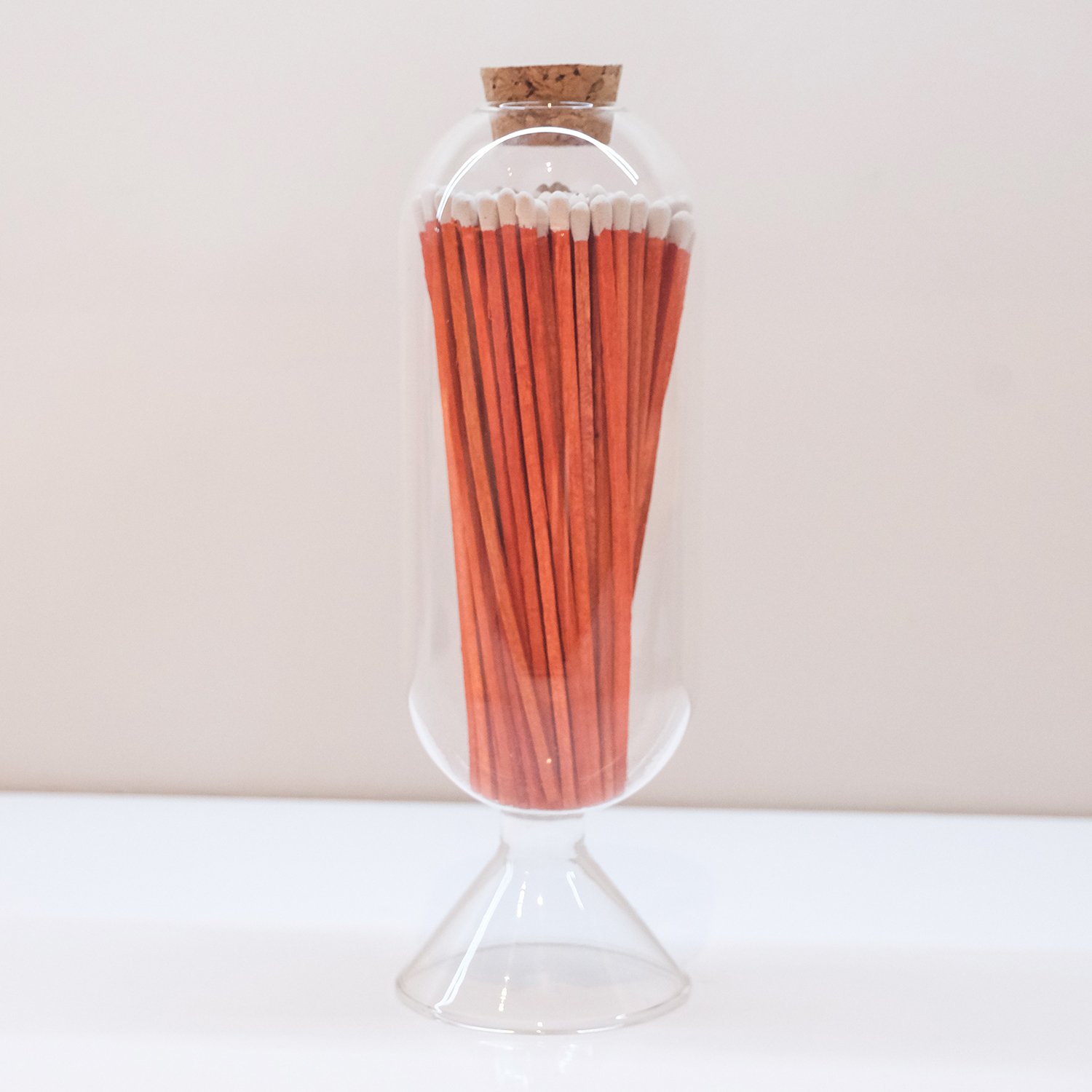 Wholesale Customized Match Decorative Custom Logo Long Wooden Stick Glass Bottle Of matches with logo