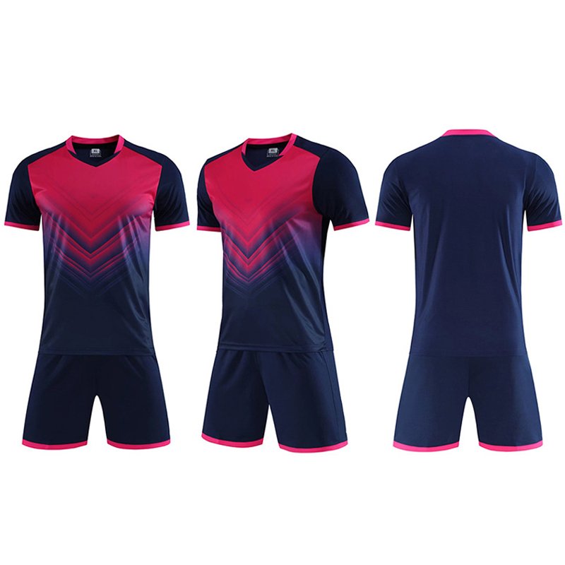 Sports Training Athletic Team Thai quality Sublimation Uniform Custom logo stripe Sport red Football Jersey Soccer Uniform