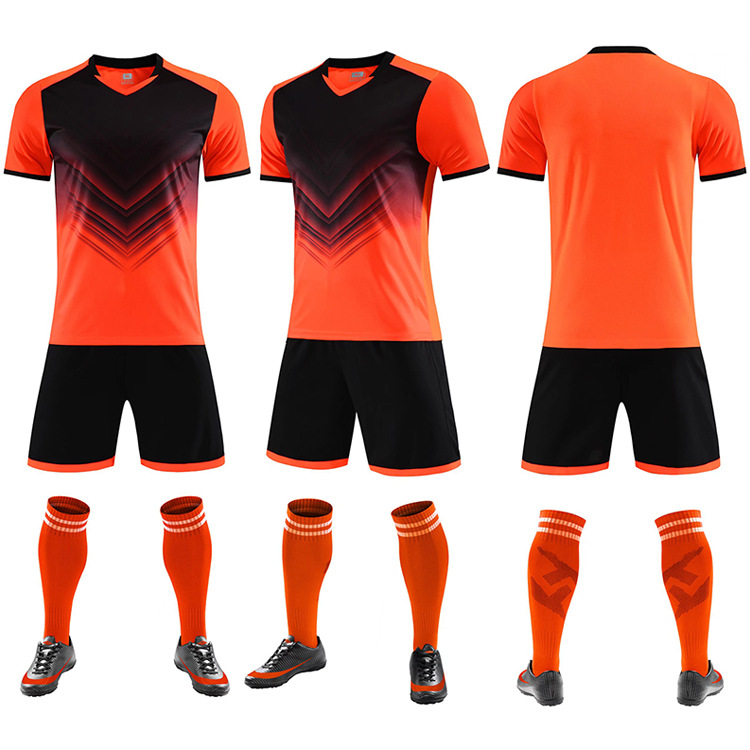 Sports Training Athletic Team Thai quality Sublimation Uniform Custom logo stripe Sport red Football Jersey Soccer Uniform