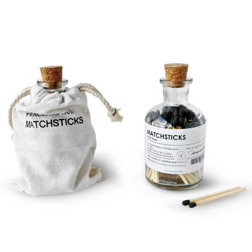 Safety custom matches glass bottle matches wooden jar matches