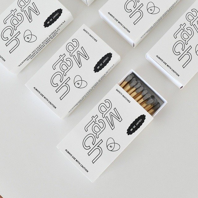 Custom Personalized Candles Cigarettes Matchsticks Collection Customized Matchbox With Matches